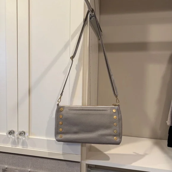 Hammitt Grey Crossbody/Adjustable with Gold Stud Accents and Red Interior - Picture 2 of 5